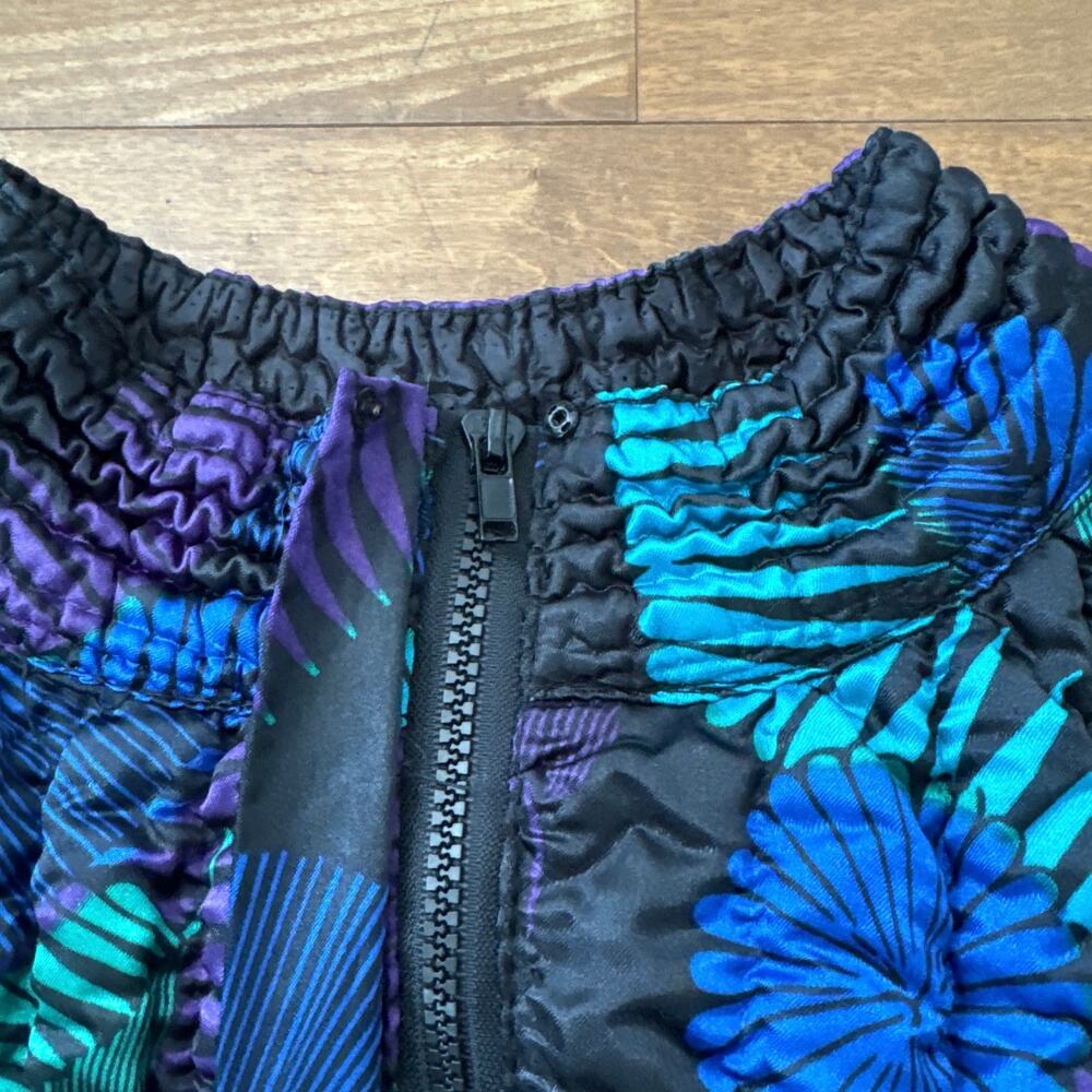 Ruby Rd 100% silk multicolored zip up jacket size… - image 7